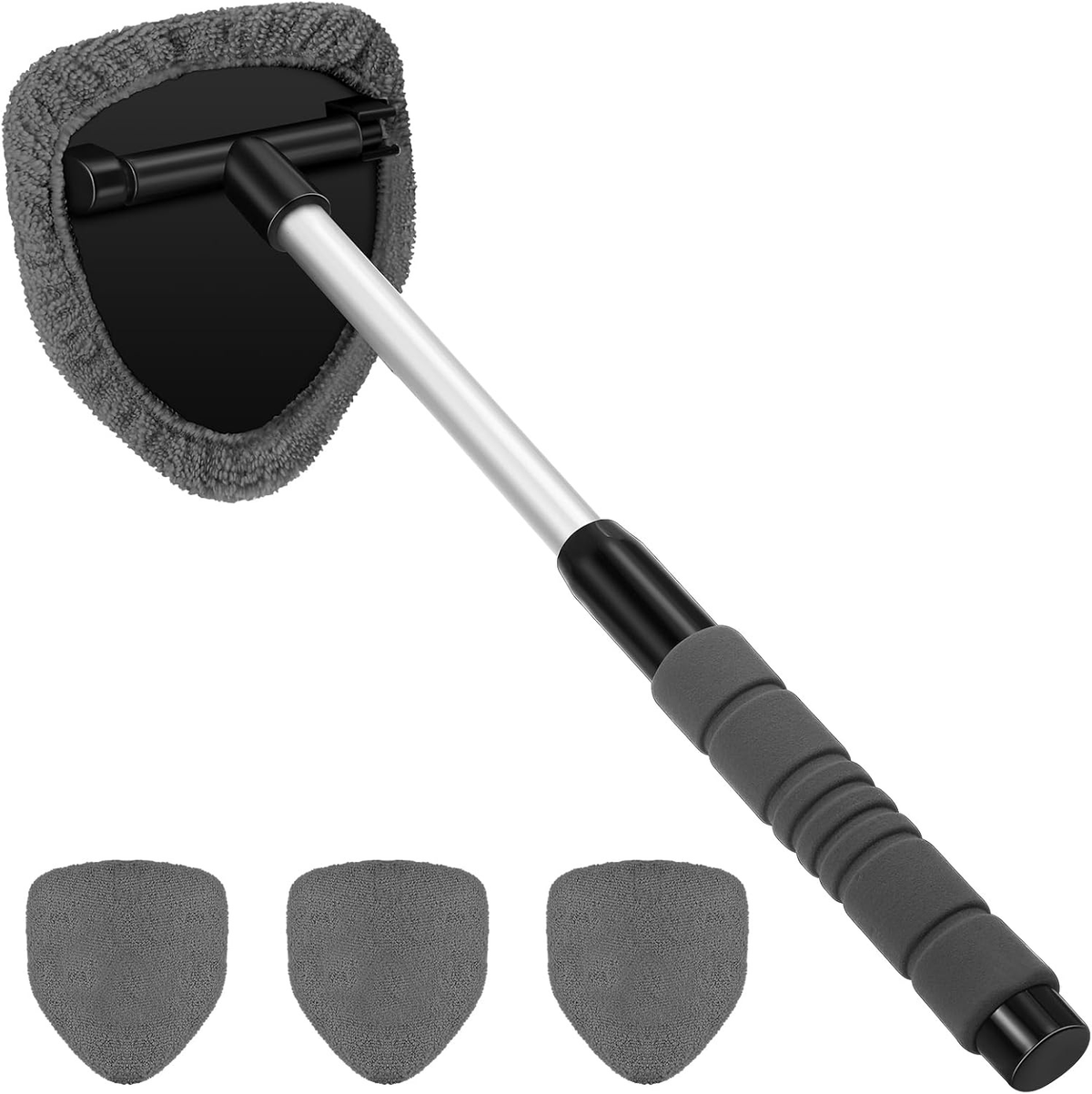 🔥Microfiber Car Windshield Cleaning Tool with Extendable Handle