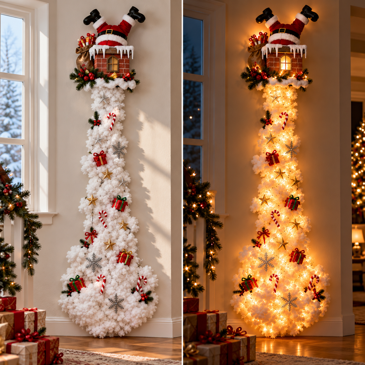 Magic Light Wall Stuck Santa