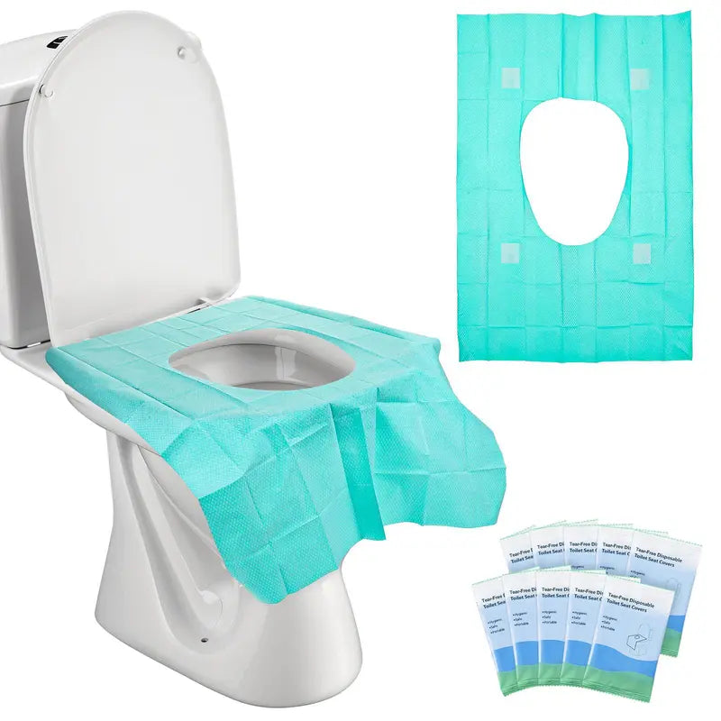 10 Packs Tear-Free Toilet Seat Covers Disposable for Adults and Kids