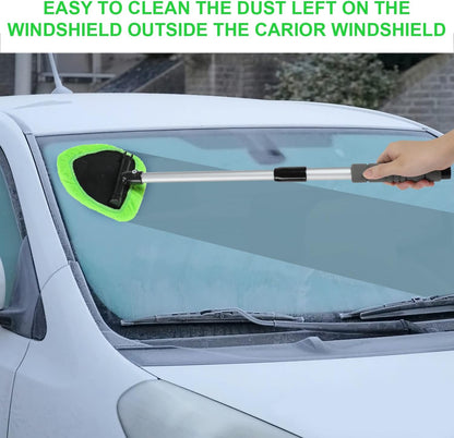 🔥Microfiber Car Windshield Cleaning Tool with Extendable Handle