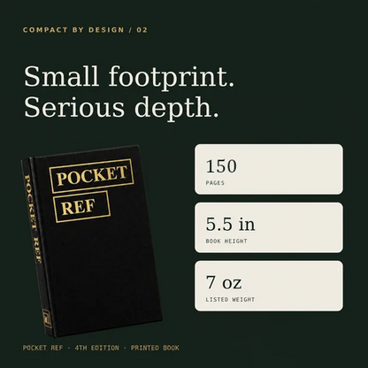 Pocket Ref 4th Edition | 150-Page Portable Reference Book