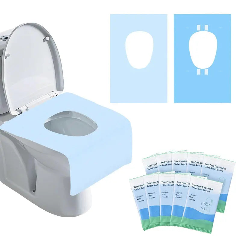 10 Packs Tear-Free Toilet Seat Covers Disposable for Adults and Kids