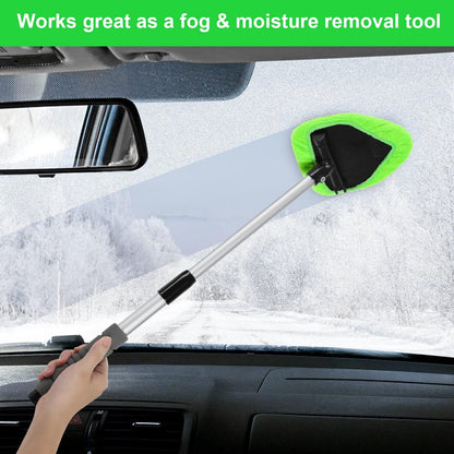 🔥Microfiber Car Windshield Cleaning Tool with Extendable Handle