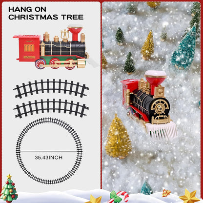🎄 Magical Christmas Tree Train Set – Moving Train with Lights, Sounds & Steam for a Holiday Tree That Comes to Life