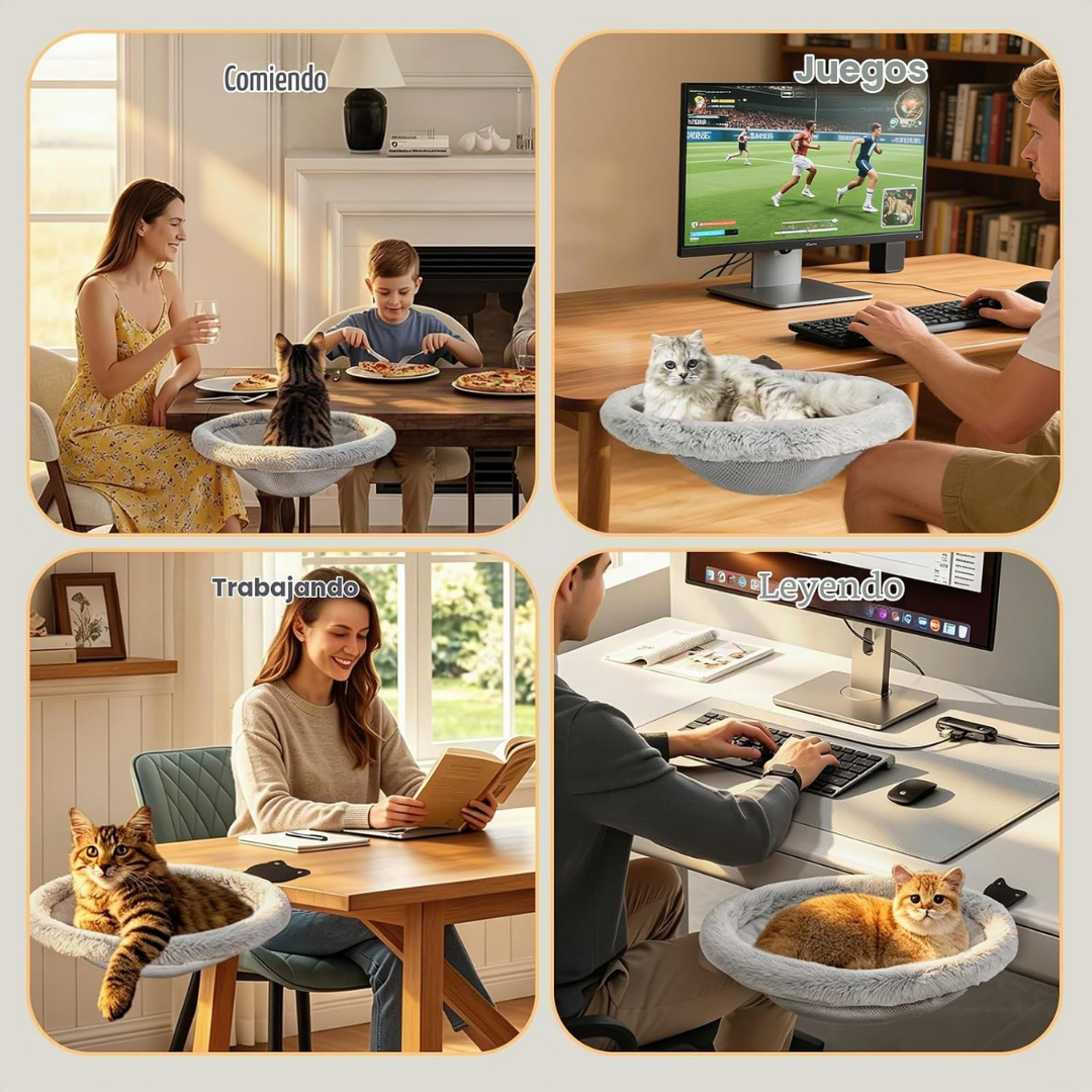 Foldable Cat Desk Bed – Hanging Cozy Bed for Cats
