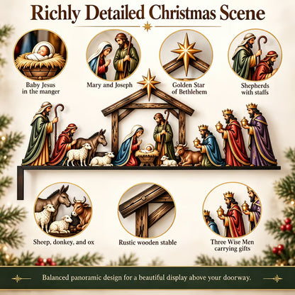 ❤️‍🔥Nativity Scene Door Topper