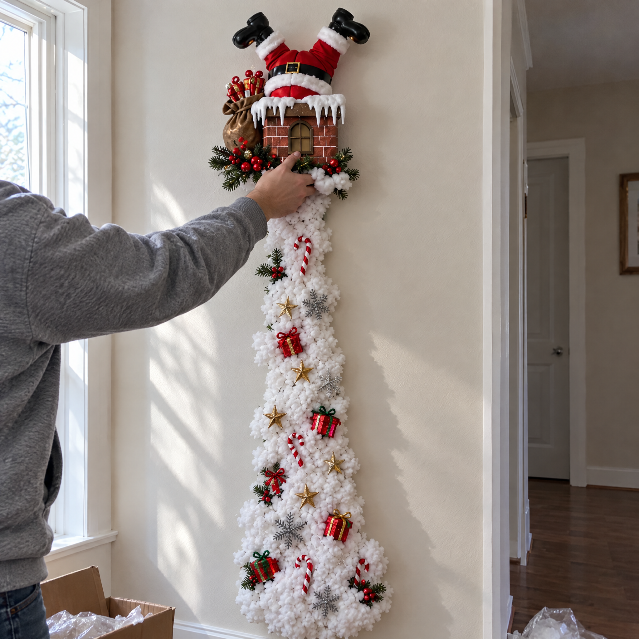 Festive Christmas decoration in a cozy home