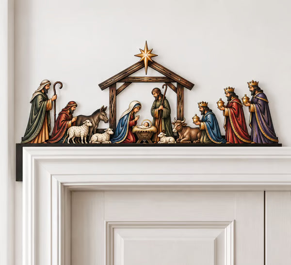 ❤️‍🔥Nativity Scene Door Topper