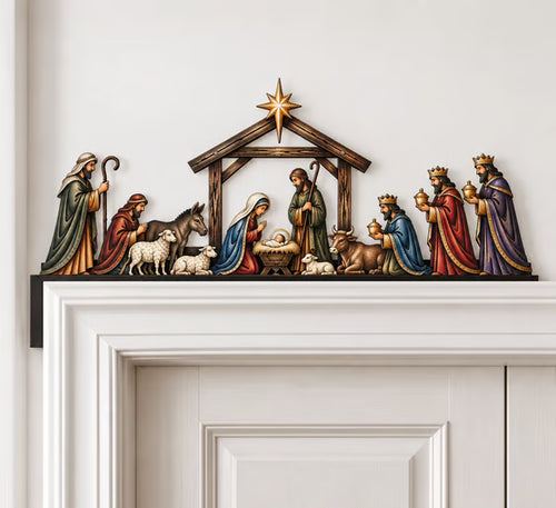 ❤️‍🔥Nativity Scene Door Topper