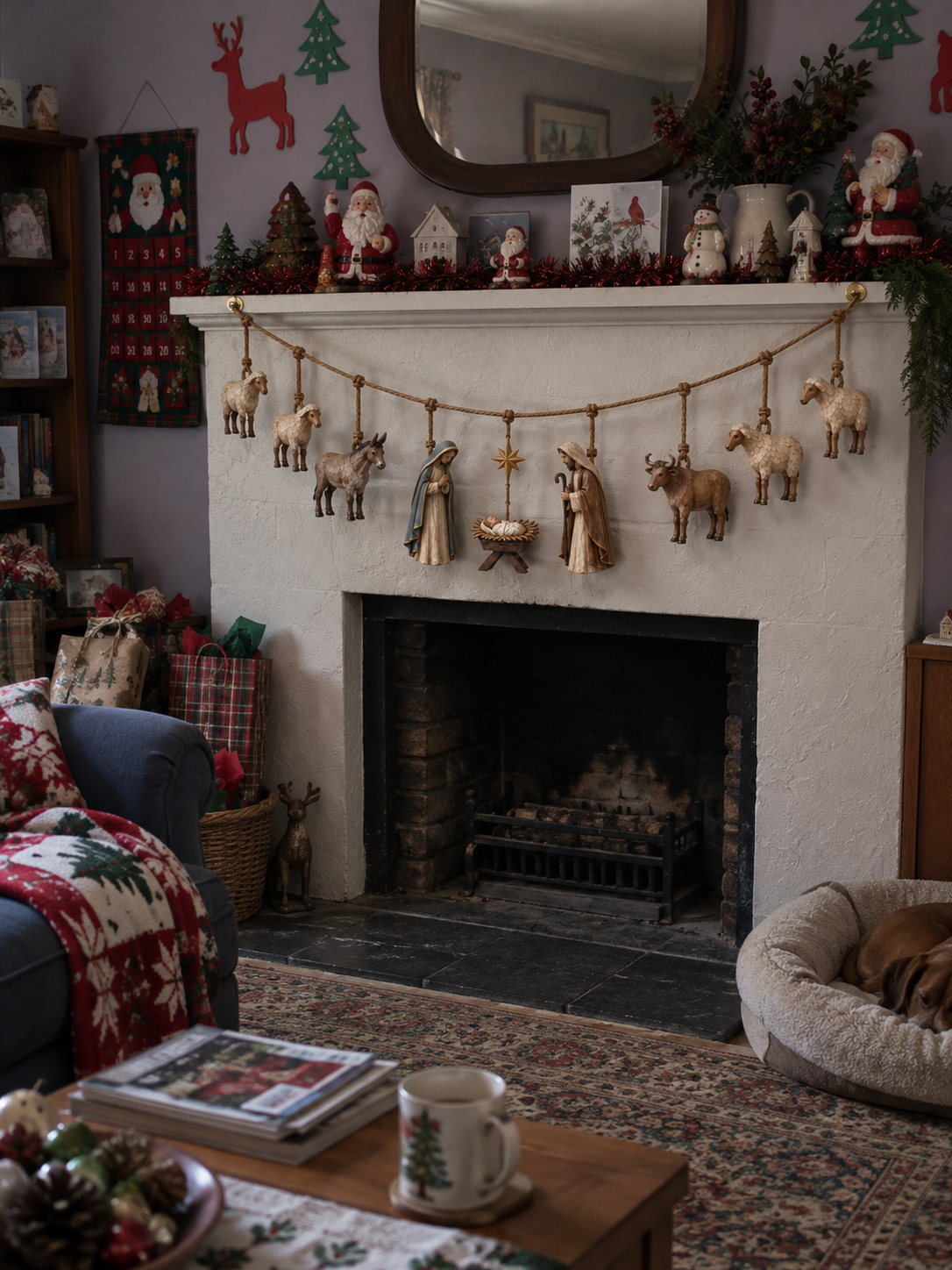 Customer review image of Handcrafted Wooden Nativity Garland