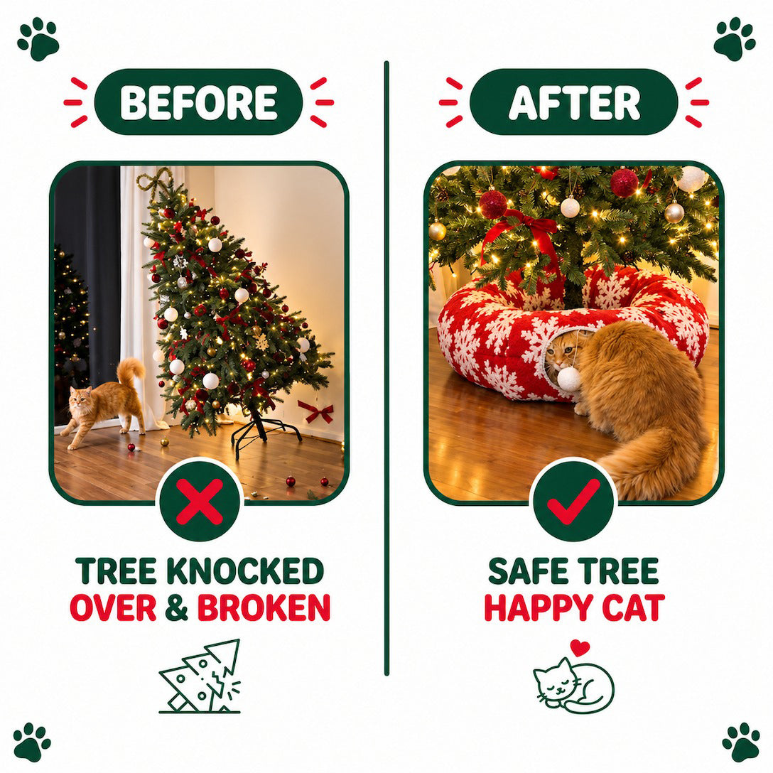 Christmas Tree Cat Tunnel