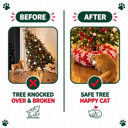 Christmas Tree Cat Tunnel