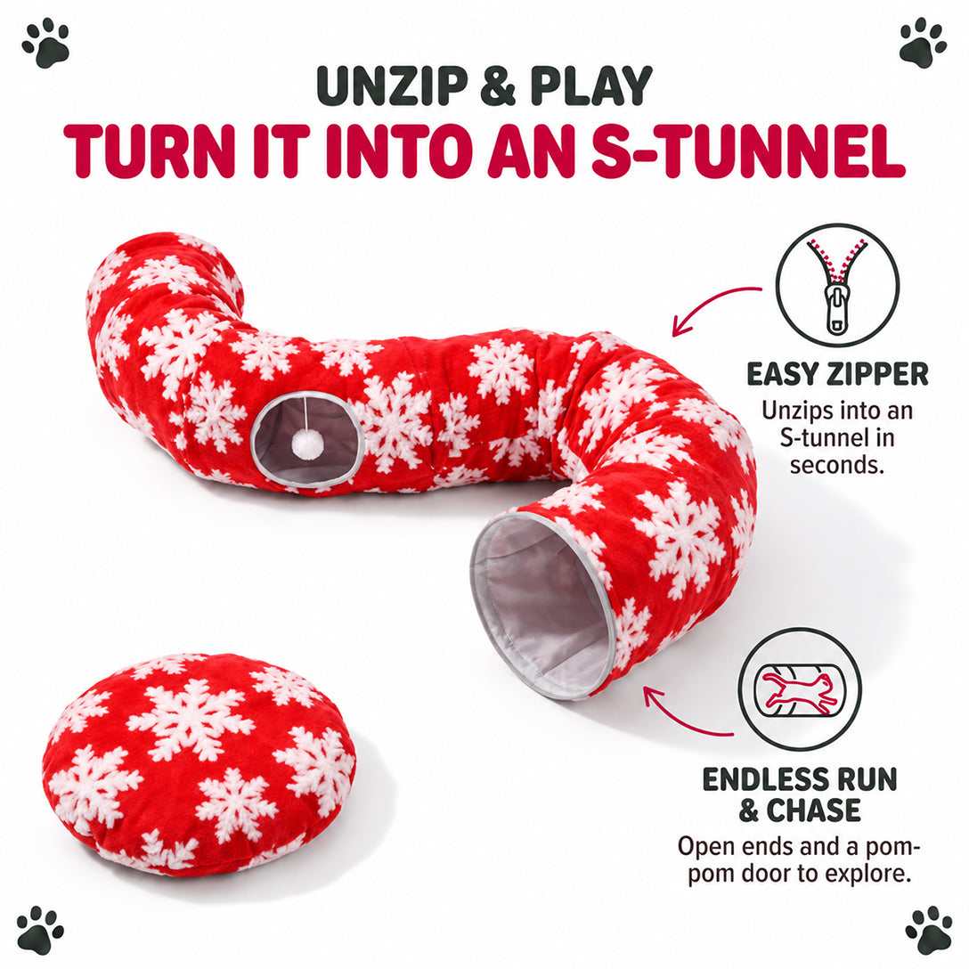 Christmas Tree Cat Tunnel