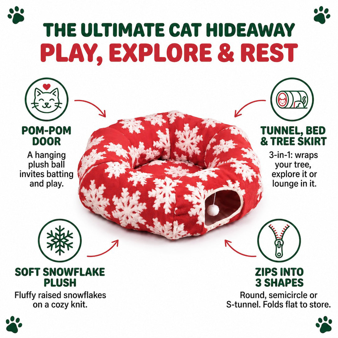 Christmas Tree Cat Tunnel