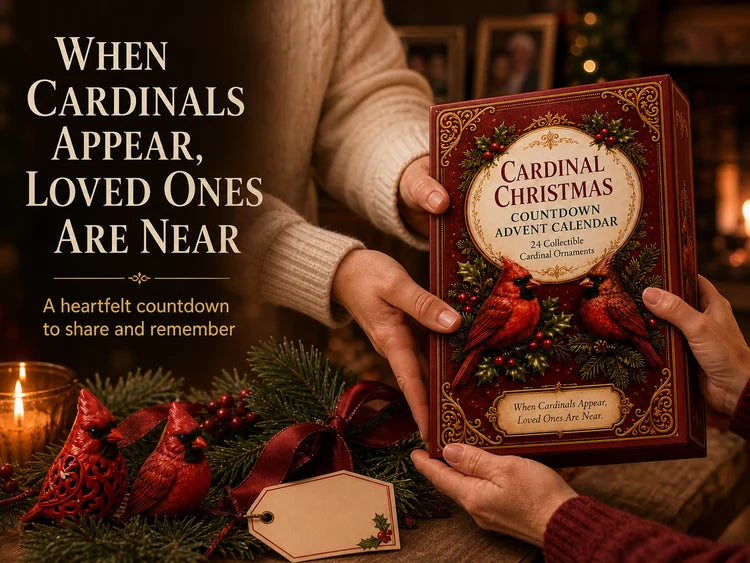 Cardinal Christmas countdown calendar presented as a thoughtful holiday gift