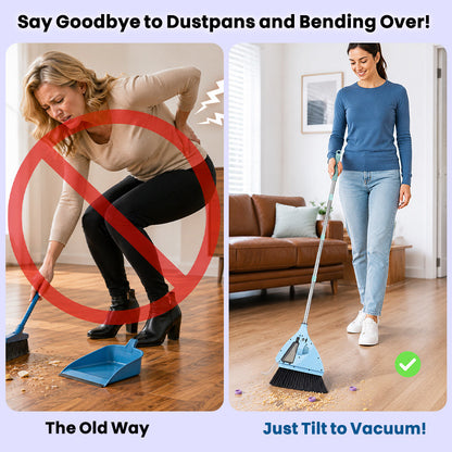 2-in-1 Cordless Electric Broom Vacuum with 20,000 RPM Motor