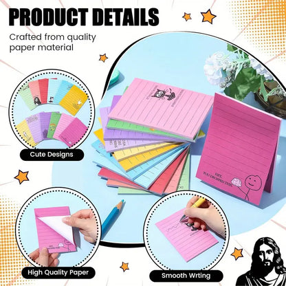 💼😂 12-Pack Sarcastic Office Sticky Notes – Funny Coworker Memo Pads & Hilarious Desk Gifts