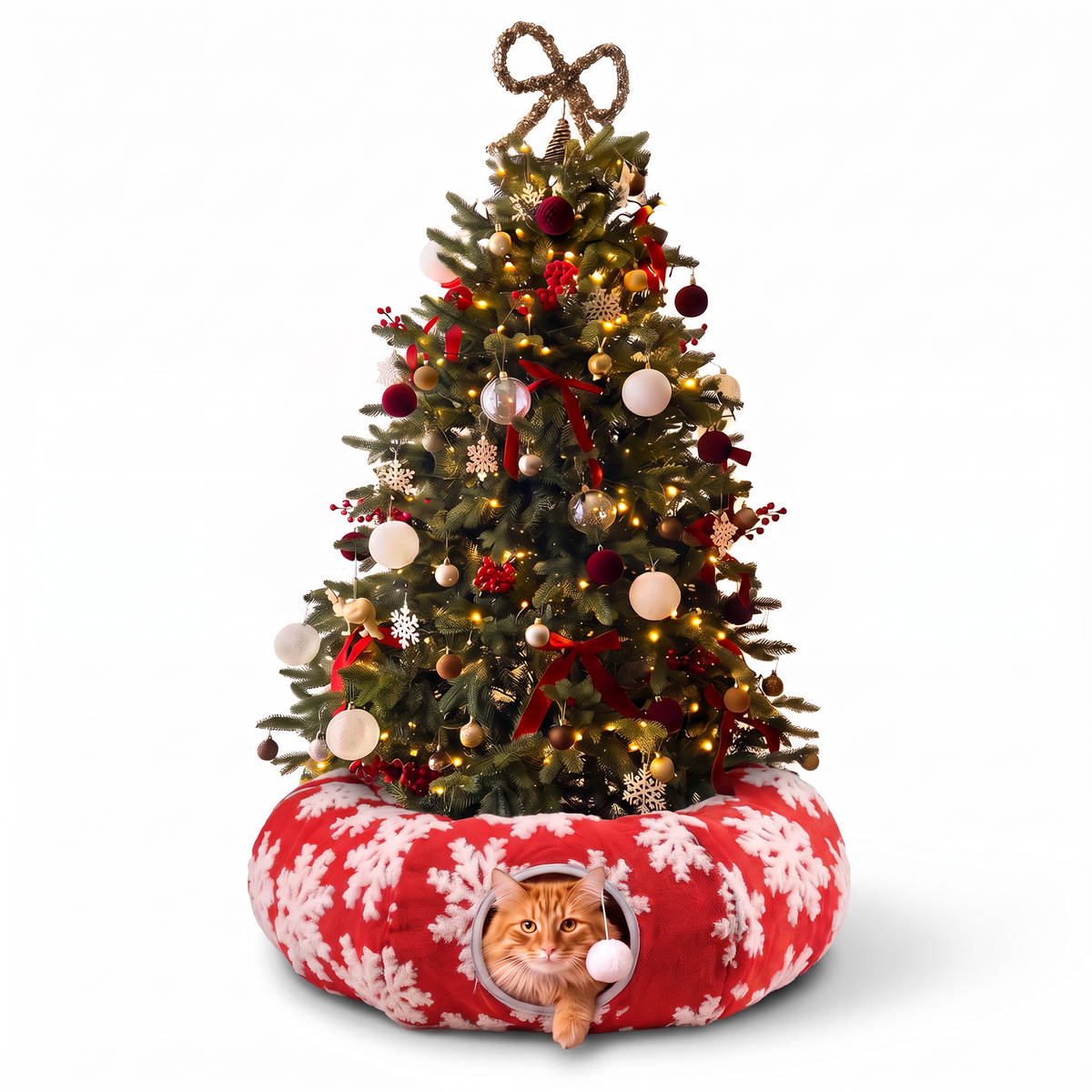 Christmas Tree Cat Tunnel