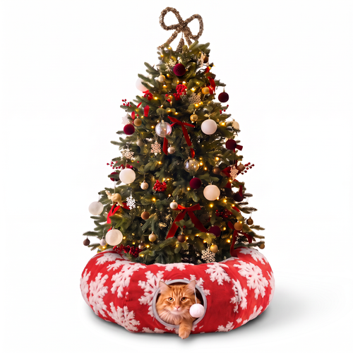 Christmas Tree Cat Tunnel