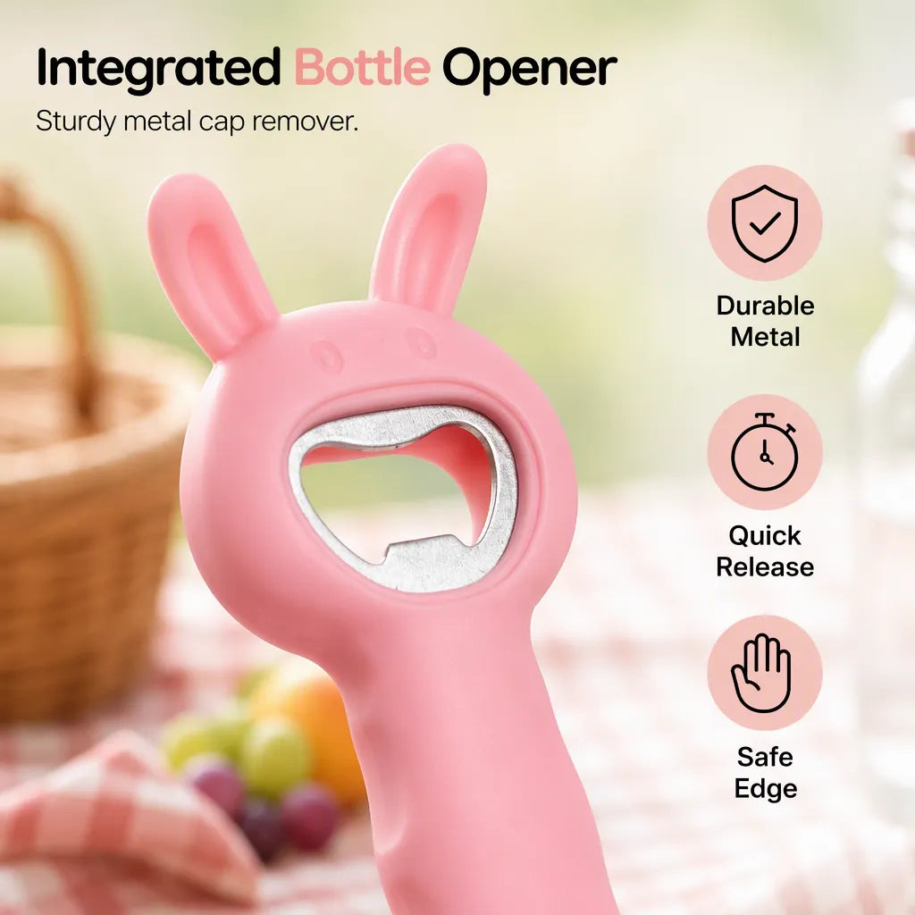 👍Highly Recommended🔥4-in-1 Multi-Function Bunny-Shaped Bottle & Jar Opener