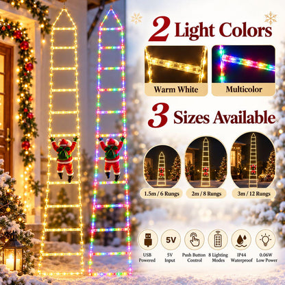 🔥Christmas Sale🎁Christmas Santa Climbing Stairs Light