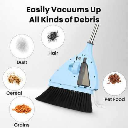 2-in-1 Cordless Electric Broom Vacuum with 20,000 RPM Motor