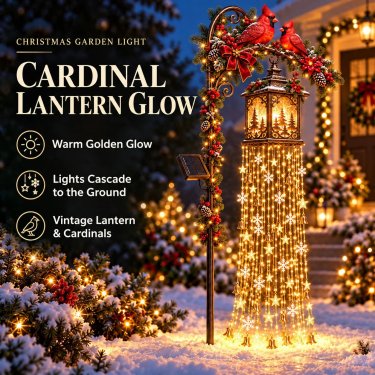🎄 Weihnachtliche Sternenlichtkaskade – Solarbetriebene LED-Gartenstecker