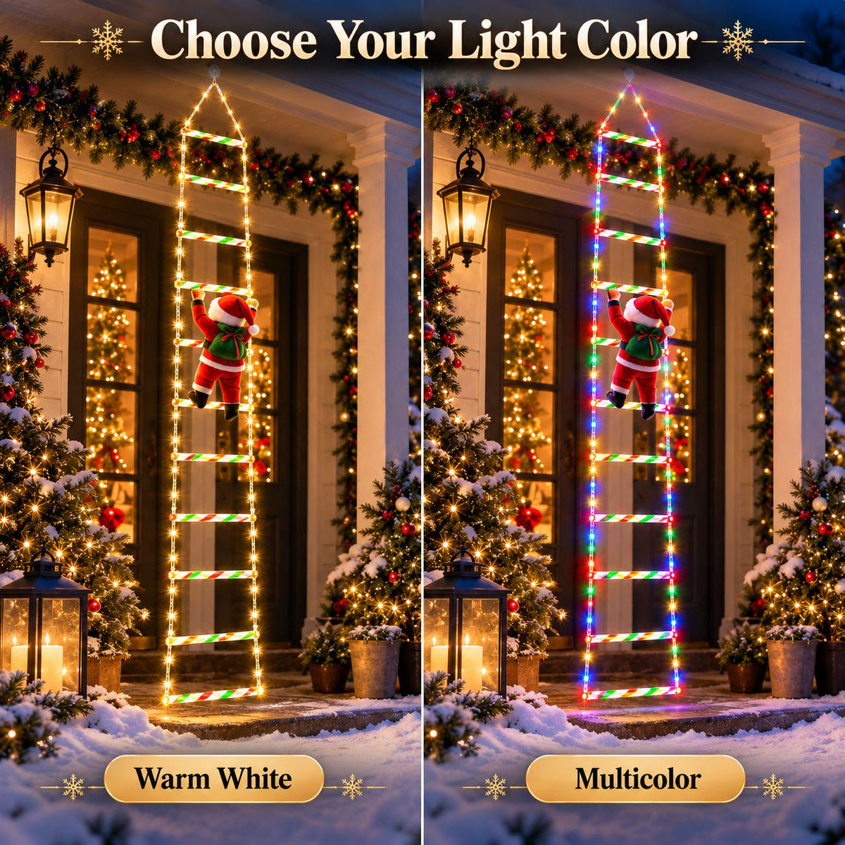 🔥Christmas Sale🎁Christmas Santa Climbing Stairs Light