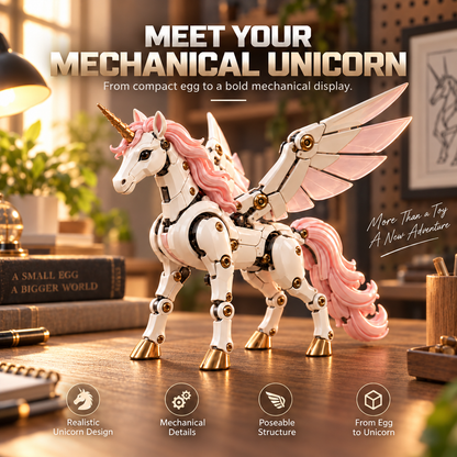 🦄 2-in-1 Transforming Mechanical Unicorn Egg – Winged Fantasy Figure!!!