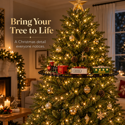 🎄 Magical Christmas Tree Train Set – Moving Train with Lights, Sounds & Steam for a Holiday Tree That Comes to Life