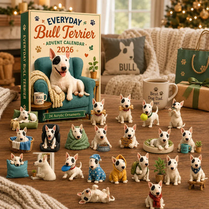 Everyday Bull Terrier Advent Calendar 2026 - 24-Day  2D Festive Countdown
