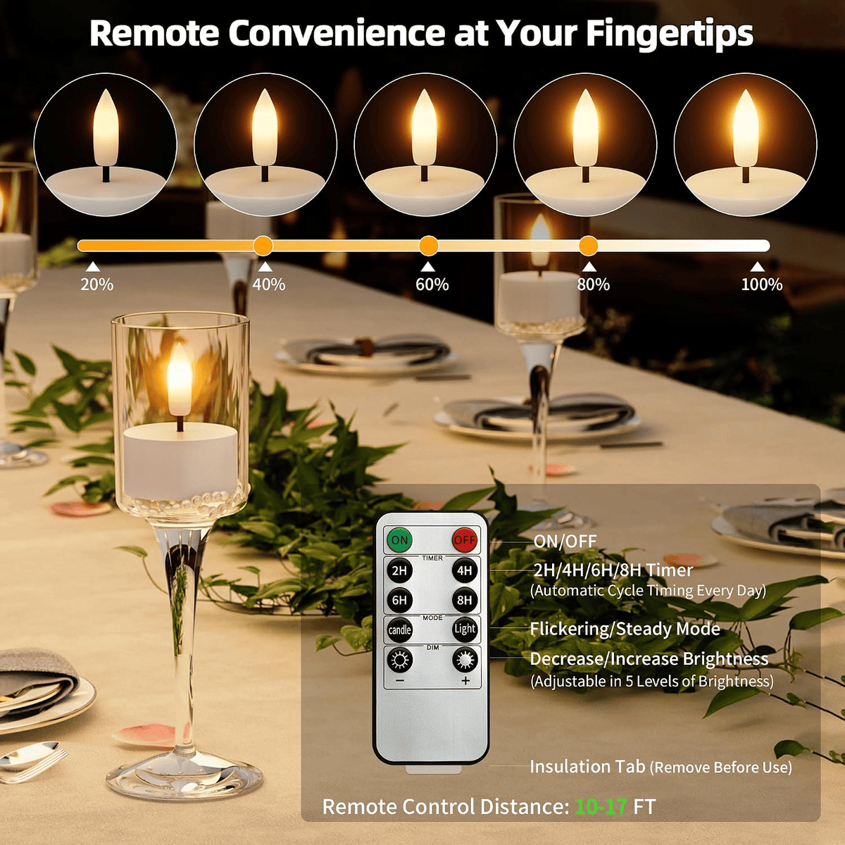 Rechargeable Flameless LED Tea Lights, Charging Station & Remote Included, Flickering Fake Candles, Safe No Flame Candle for Home