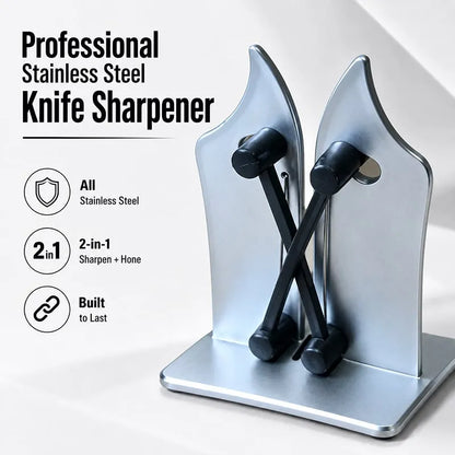 🔪Professional Stainless Steel Knife Sharpener – Fast Sharpening for Smooth, Wavy & Micro-Tooth Blades, Adjustable 16°-32°
