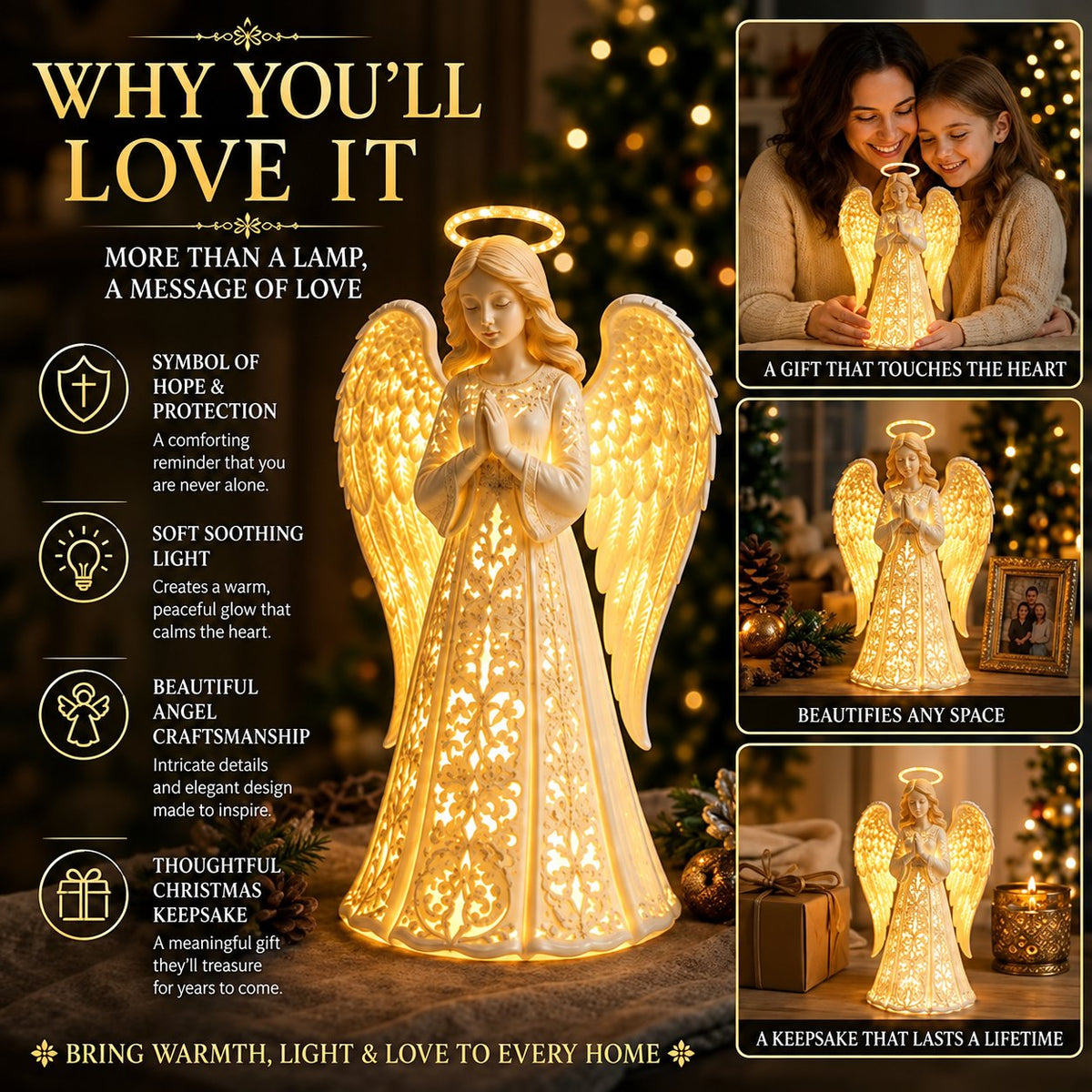 ✨ Engel-Weihnachtsschutzlicht – ein Symbol für Hoffnung, Liebe und Schutz