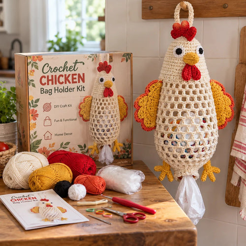 DIY Crochet Pouch Holder in Animal Shape – Cute and Practical Hanging Storage Creation Kit