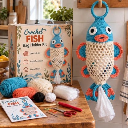 DIY Crochet Pouch Holder in Animal Shape – Cute and Practical Hanging Storage Creation Kit